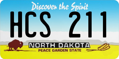 ND license plate HCS211