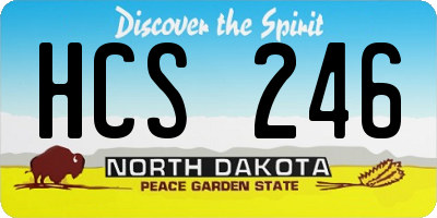 ND license plate HCS246