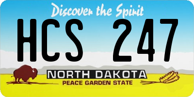 ND license plate HCS247