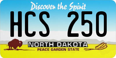 ND license plate HCS250