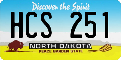 ND license plate HCS251