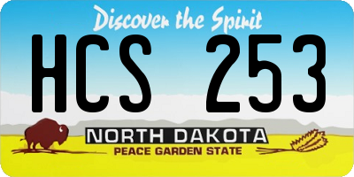ND license plate HCS253