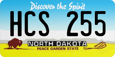ND license plate HCS255