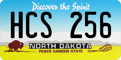 ND license plate HCS256