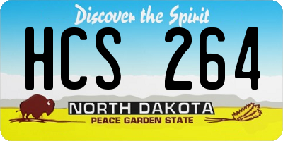 ND license plate HCS264