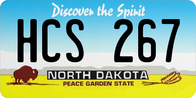 ND license plate HCS267