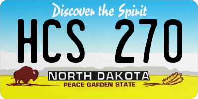 ND license plate HCS270
