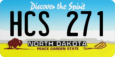 ND license plate HCS271
