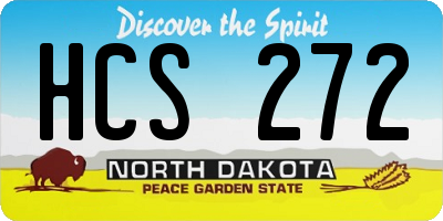 ND license plate HCS272