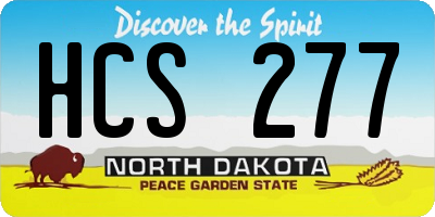 ND license plate HCS277