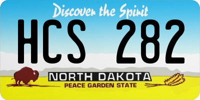 ND license plate HCS282