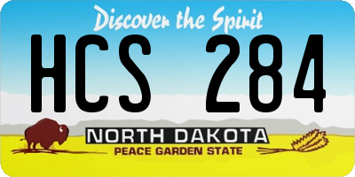 ND license plate HCS284