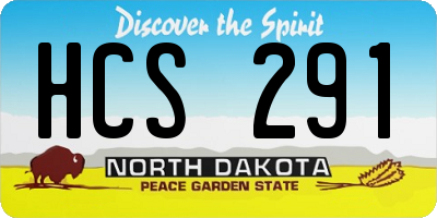 ND license plate HCS291