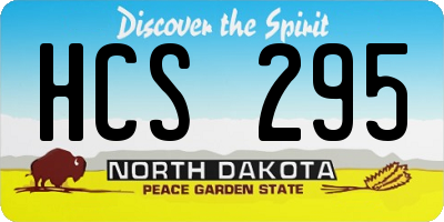 ND license plate HCS295