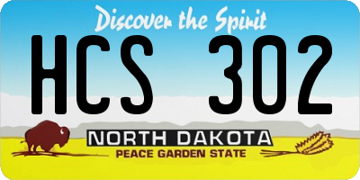 ND license plate HCS302