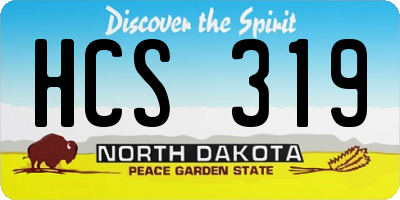 ND license plate HCS319