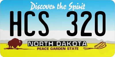 ND license plate HCS320