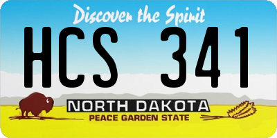 ND license plate HCS341