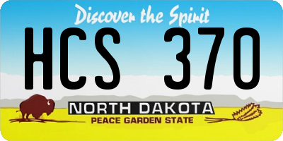 ND license plate HCS370