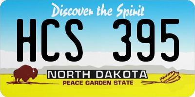 ND license plate HCS395