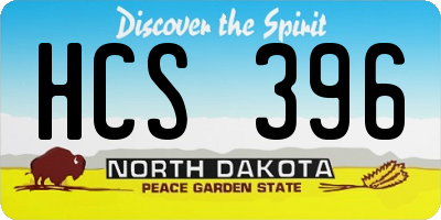 ND license plate HCS396
