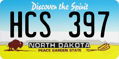 ND license plate HCS397