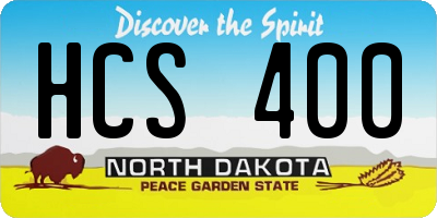 ND license plate HCS400