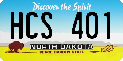 ND license plate HCS401
