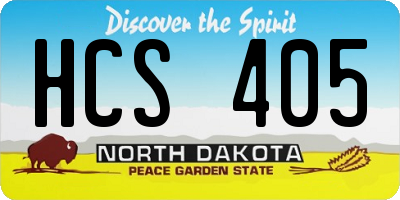 ND license plate HCS405