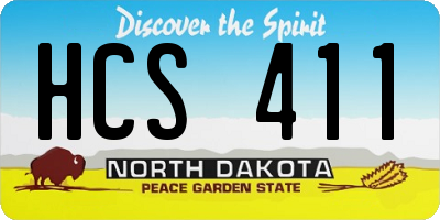 ND license plate HCS411
