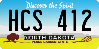 ND license plate HCS412