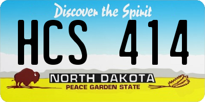 ND license plate HCS414