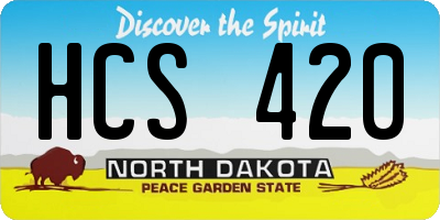 ND license plate HCS420