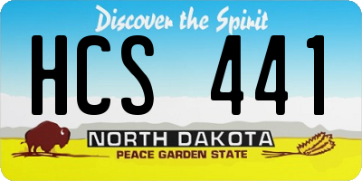 ND license plate HCS441