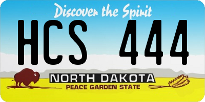 ND license plate HCS444