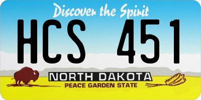 ND license plate HCS451