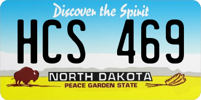 ND license plate HCS469