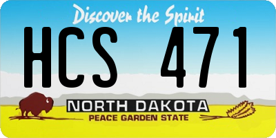 ND license plate HCS471