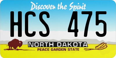 ND license plate HCS475