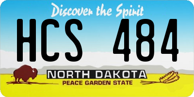 ND license plate HCS484