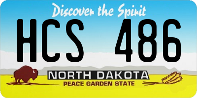 ND license plate HCS486