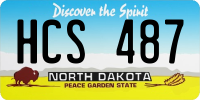 ND license plate HCS487