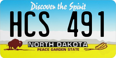 ND license plate HCS491