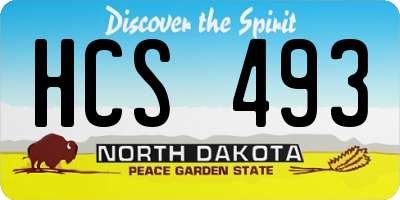 ND license plate HCS493