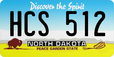 ND license plate HCS512