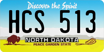 ND license plate HCS513