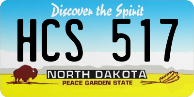 ND license plate HCS517