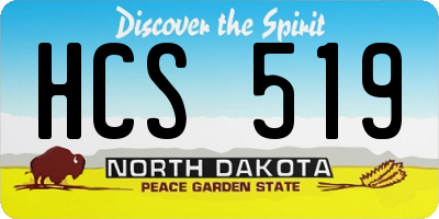 ND license plate HCS519