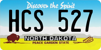ND license plate HCS527