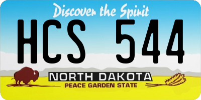 ND license plate HCS544